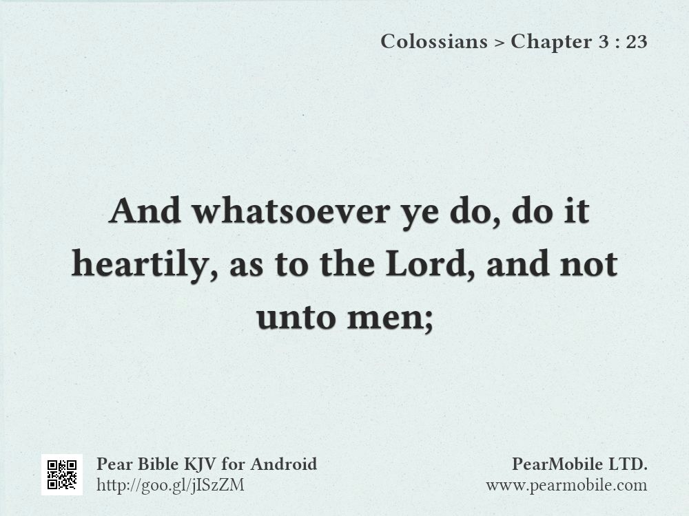 Colossians, Chapter 3:23